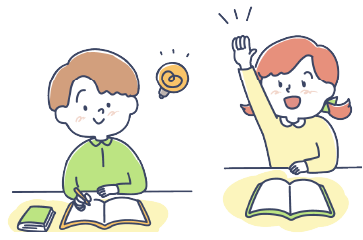 児童発達支援・放課後デイサービスあのね 勉強をしている男の子と女の子